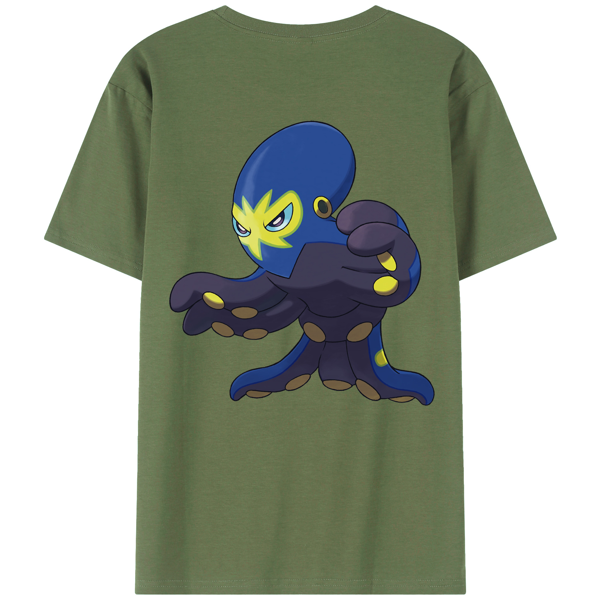 （画像用） ポケットモンスター Pokémon 綿100％ メンズ半袖Tシャツ（バックプリント） 通気性